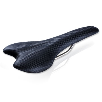 Carbon looking saddle with ti-tube rails