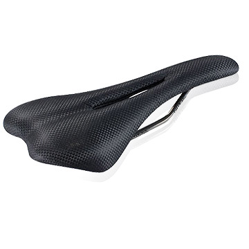 soft carbon finish saddle with air tunnel design